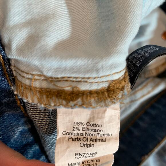 Madewell size 30 Straight Crop Denim Jeans Light Distressing - Picture 3 of 4